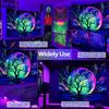 Faxdong Blacklight Moon Tapestry, UV Reactive Tree Lake Colorful Starry Night Galaxy Space Clouds Wall Tapestry for Bedroom Decor 36×48 Inch