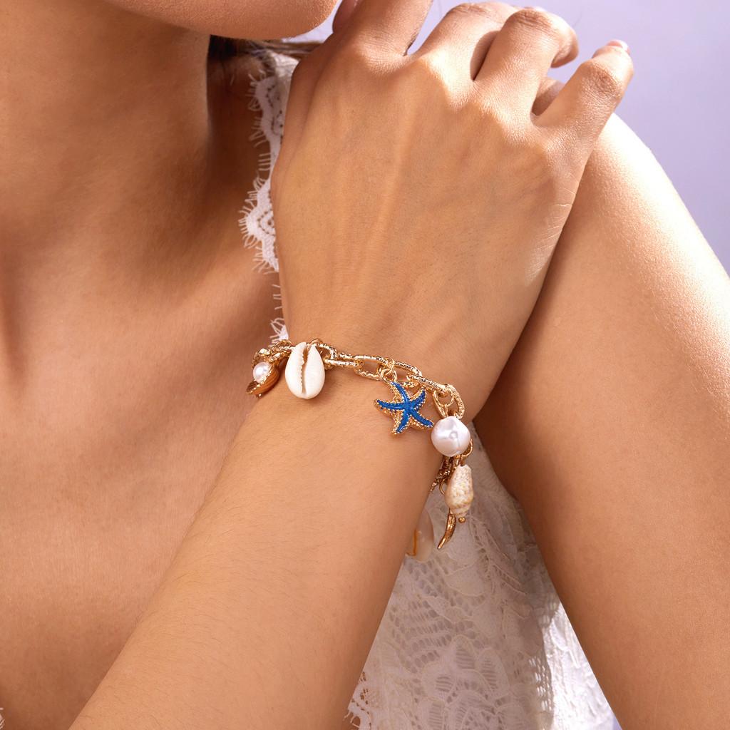 Bohemian Beach Shell Jewelry Summer Fashion Pearl Bracelet For Women
