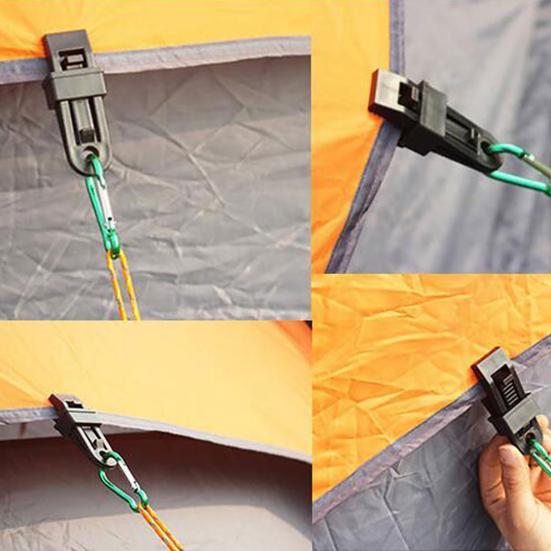 Outdoor Tent Awning Clip Windproof Solid Color Clamp PP Fixed Buckle Camping Accessories