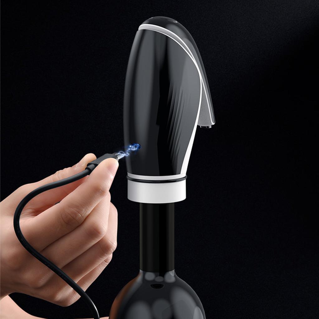 Decantor de vin reîncărcabil prin USB profesional, aerator electric de vin, dozator automat de vin, cadou pentru soția mamei