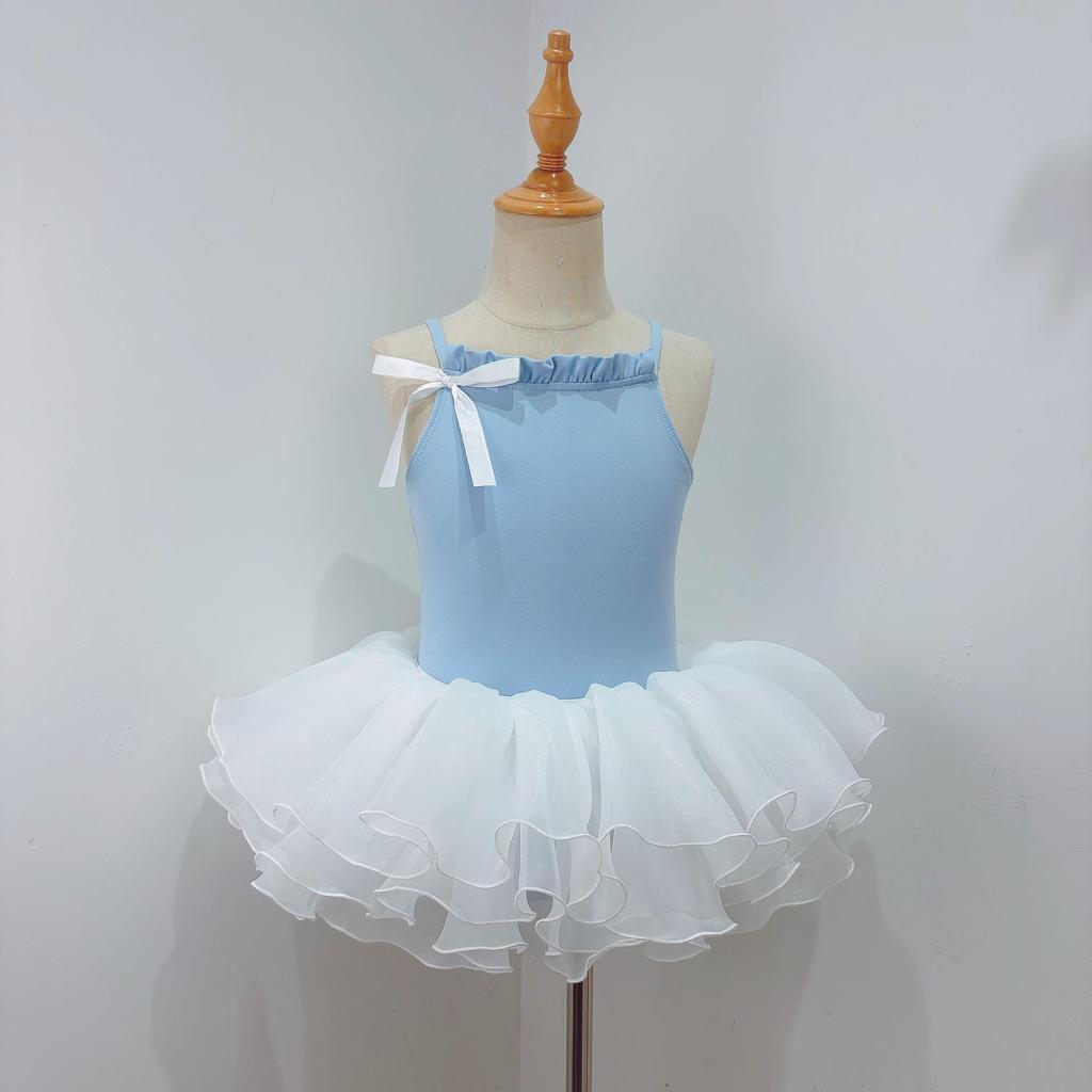Girls' Spaghetti Strap Ballet Costumes with Gauze Skirt for Practice & Performance – Spring/Autumn New Styles