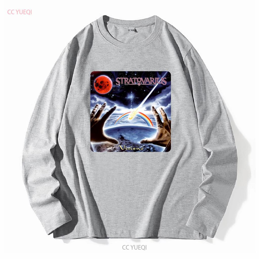 Stratovarius T Shirt Sz L 1997 Power Metal Band Visions Sonata Arctica Helloween Vintage Washed Streetwear Unisex Stretched