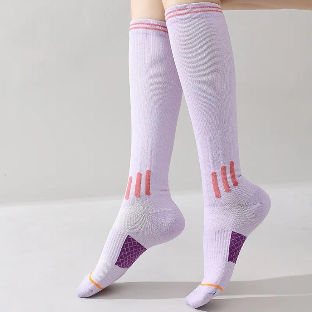 

Elastic Sport Leg Pressure Sock Compression Running Skipping Yoga Socks For Running Jump фиолетовый