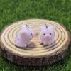 2Pcs Adorable 3D Mini Flocking Pig Charms Soft Flocked Piggy Pendants for DIY Jewelry Making Kids Art Craft Projects