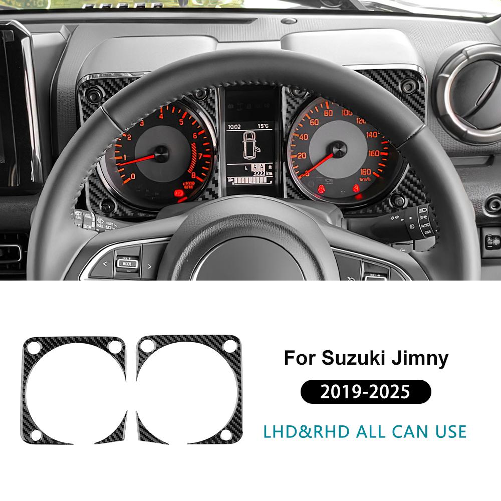 Real Soft Carbon Fiber Sticker For Suzuki Jimny 2019 2020 2025 2025 2025 2025 2025 LHD RHD Car Speedometer Frame Accessories