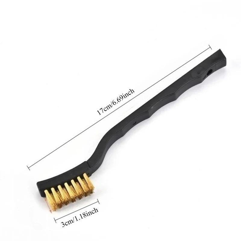 1Pcs Industrial Toothbrush Mini Copper Steel Wire Brush Stainless Steel Wire Brush Dirt Hard Cleaning Toothbrush Wire Brushes