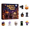 Creative Holiday Scene Decor Halloween Advent Calendar with 9 Mini Resin Figures, Day Spooky Countdown Gift Box To Calendar, Surprise Collectible