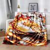 Rengoku Kyoujurou Flannel Blanket Soft Warm All-Season Throw, Design for Camping, Car Travel, Hiking Sofa, Bed, Office Perfect Gift for Parties