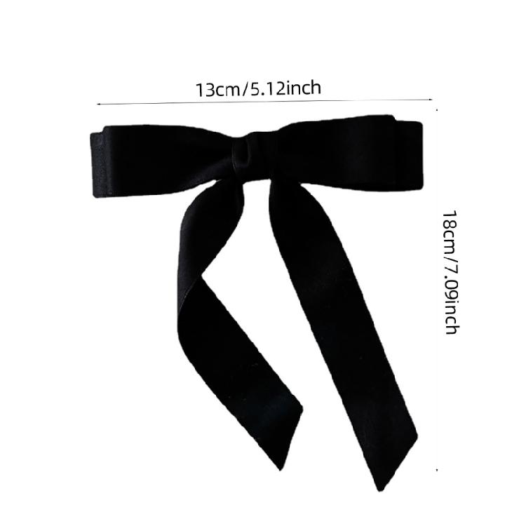 Long Ribbon Bowknot Hairpin Adult Teens Ponytail Elegances Spring Hair Clip