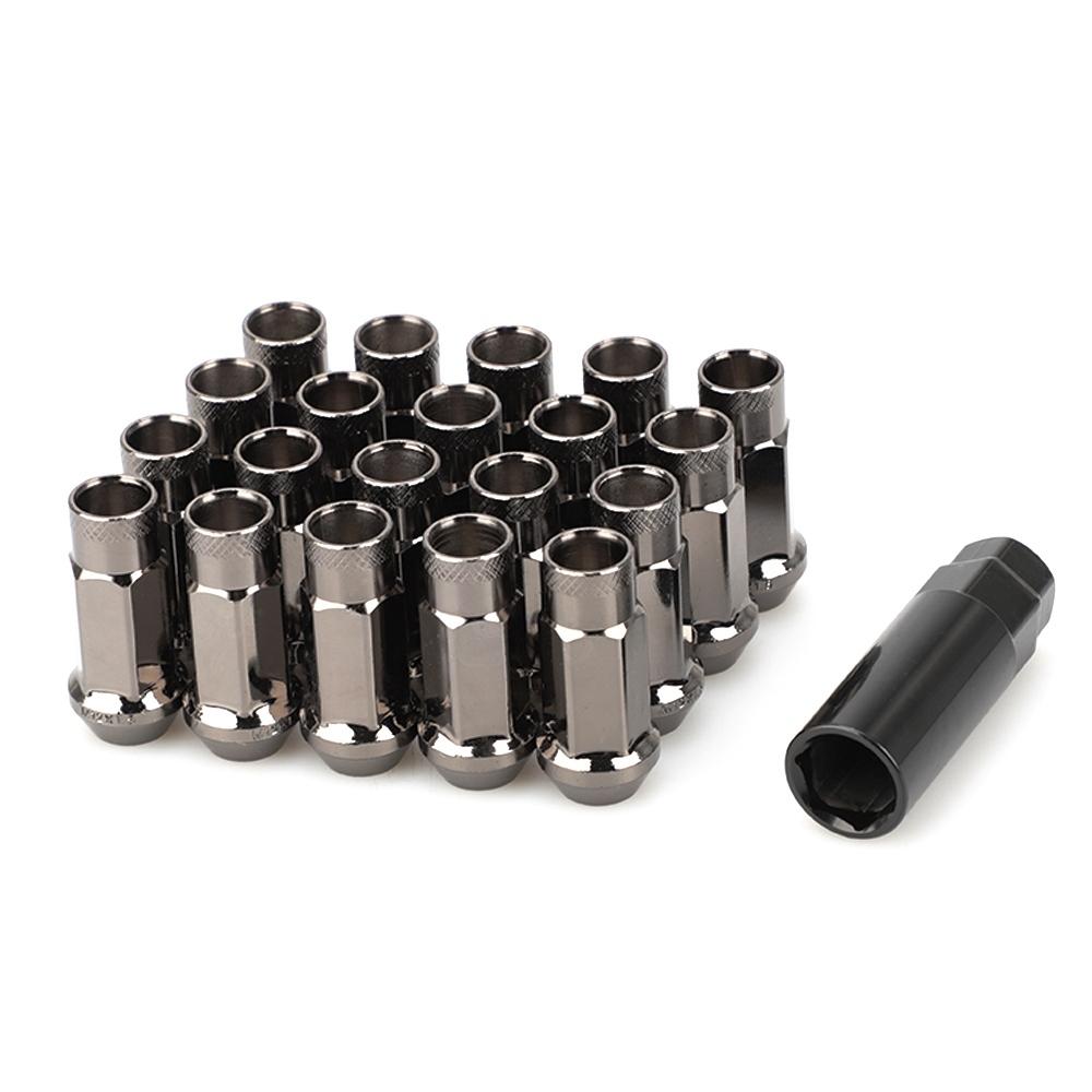 20 PCS Iron Electroplate colorful Car Modification Wheel Nuts 49mm Length Racing Lug Nuts Bolts M12x1.5 For KIA Lincoln Suzuki