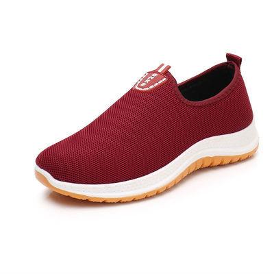 

Autumn old Beijing cloth shoes middle-aged and elderly walking shoes women s thickened beef tendon sole one pedal lightweight net casual cloth shoes 36