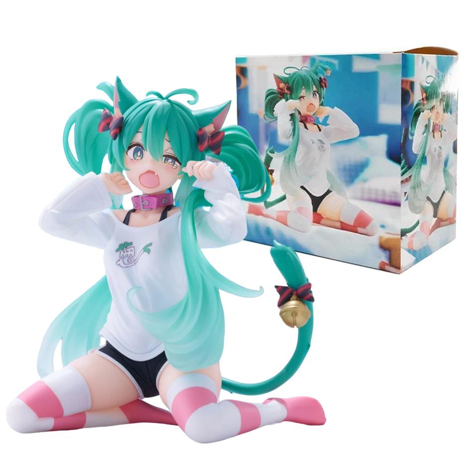 Op Voorraad Hatsune Miku Prachtige Fantasy Mode Figuur Chique ~Kat Eet Versie~ kawaii PVC Anime Actiefiguren Model Collectie Speelgoed