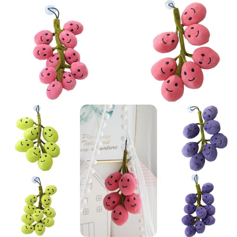 Funny Grapes Plush Toy Doll Unique Fruit Decorative Pendant For Creative And Quirky Decoration Short Plush Stuffed Toy