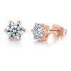 Simple Crystal Stud Earrings Piercing Ear Studs For Women Exquisite Wedding Party Gift AAA+ Cubic Zircon Jewelry DWE035M