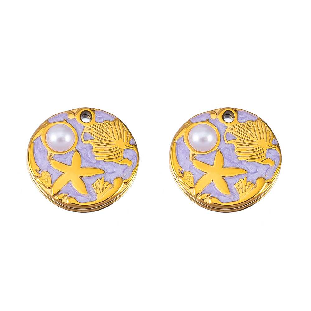 2pcs Stainless Steel Flower Pendant Cute Butterfly Love Heart Bow Design Necklace Earring Charm for Jewelry Making Birthday Gift