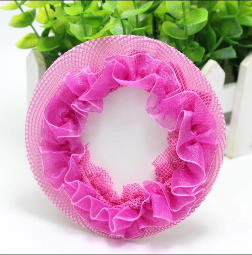 2pcs Women Ballet Elastic Hair Net Adjustable High Quality Weave Adjustable  Drawstring Style Head Bands Fashion Headwear Accessories