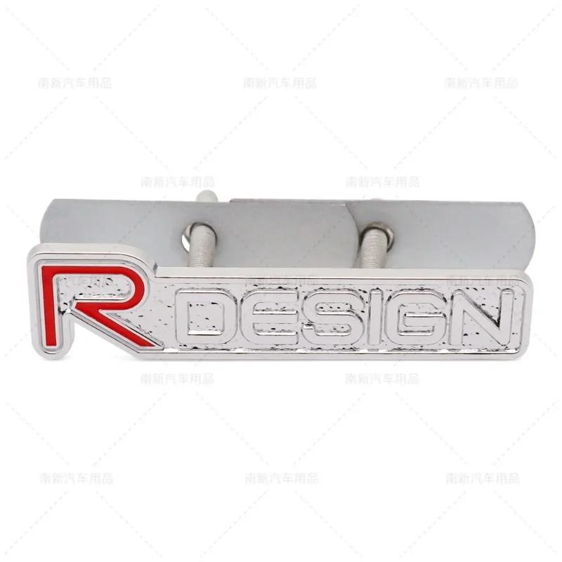 3D Metal Rdesign R Design Front Grill Car Badge Sticker Emblem Decal Decoration For VOLVO XC40 XC60 XC90 V90 S90 S60 V60 V40 C70