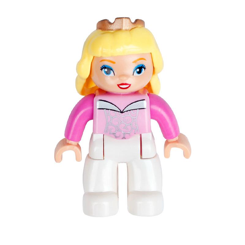 Big Building Blocks Boy Girls Family Policemen Figures Doll Compatible Duplos Children Kids Self Locking Bricks Assemble Toys