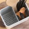 1pc Double-Layer Detachable Chopstick Holder and Cutlery Organizer - Kitchen Storage Shelf and Tableware Drain Rack