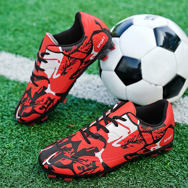 Kall Stick Spot Barnfotbollsskor Trasiga Naglar Pojkar och Flickor Spel Långa Naglar Ungdom Halkfria Sportskor