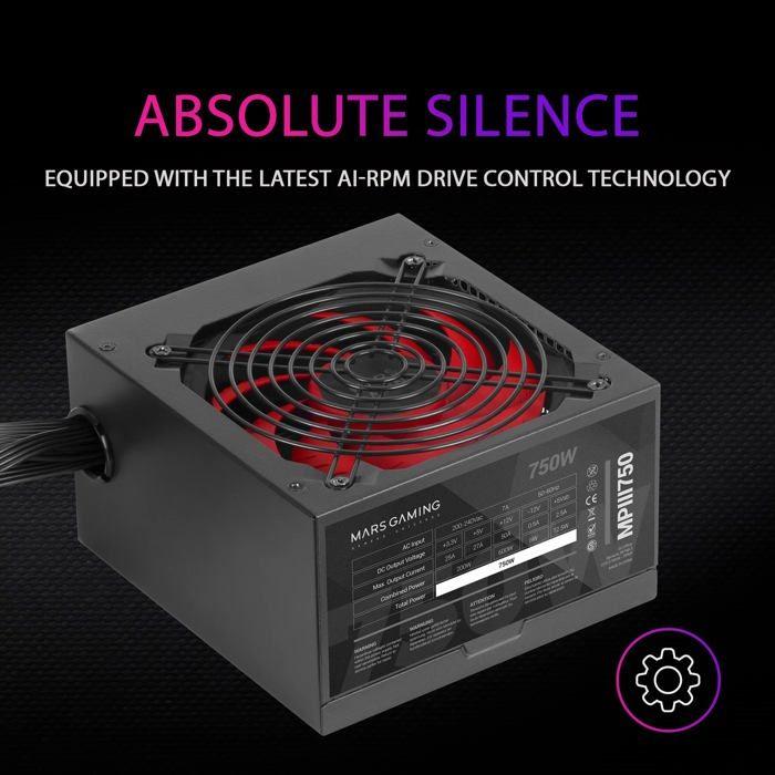 Bloc d’Alimentation Mars Gaming MPIII750 750W 750 W