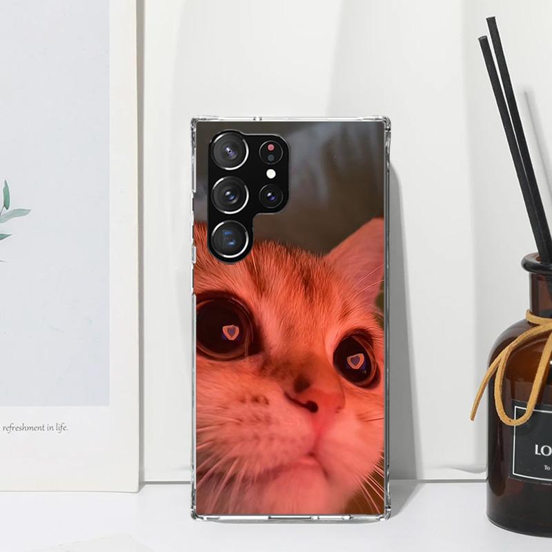 Pet Cat Funny Memes Phone Case For Samsung Galaxy S26 S25 Edge S24 FE S23 S22 Ultra S21 Plus S20 + Art Fundas Back Cover Galaxy