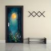 1pcs Dream Forest Moonlight Door Stickers, 3D Fluorescent Wall Stickers, Children's Room Bedroom Living Room Decoration Stickers