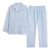 Large size couple pajamas autumn 1011 new spring and autumn cotton double-layer gauze long-sleeved trousers loungewear set
