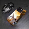 G-Genshin Lumine Impact   Phone Case For iPhone17,16,15,14,13,12,11 Plus,Pro Max Colored Silver Plated Inside Cover