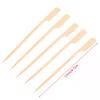 100Pcs 12CM Bamboo BBQ Skewers Hamburger Garnish Bamboo Sticks Disposable Barbecue Forks Party Cocktail Buffets Meat Fruit Tools