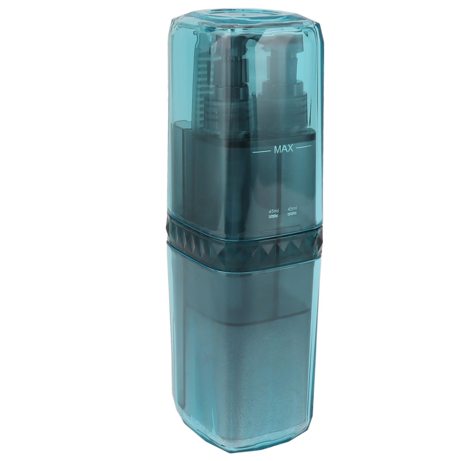 

Toothbrush Travel Case PC ABS 6 In 1 Transparent with Comb Push Dispenser Bottle Towel Portable Travel Wash Cup for Body Wash Shampoo Toothpaste