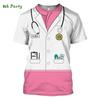 Police Uniform 3D Print Sports  Breathable Men T-shirt Street Cosplay Party Casual Parent-child Short Sleeve Clothing