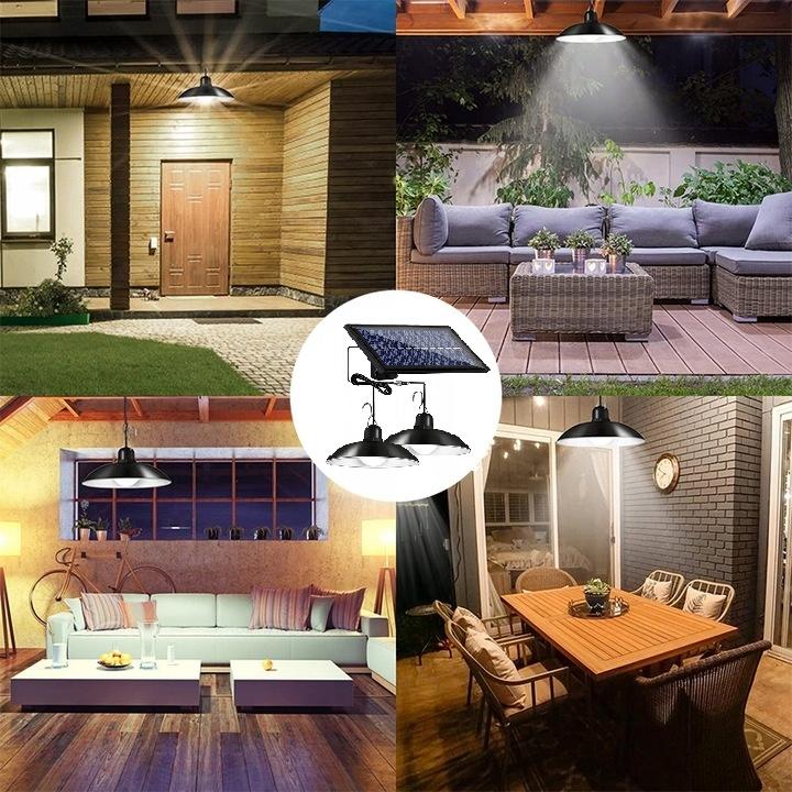 Solar Garden Ceiling Lamp LED with Twilight Sensor for the Garden, Remote Control