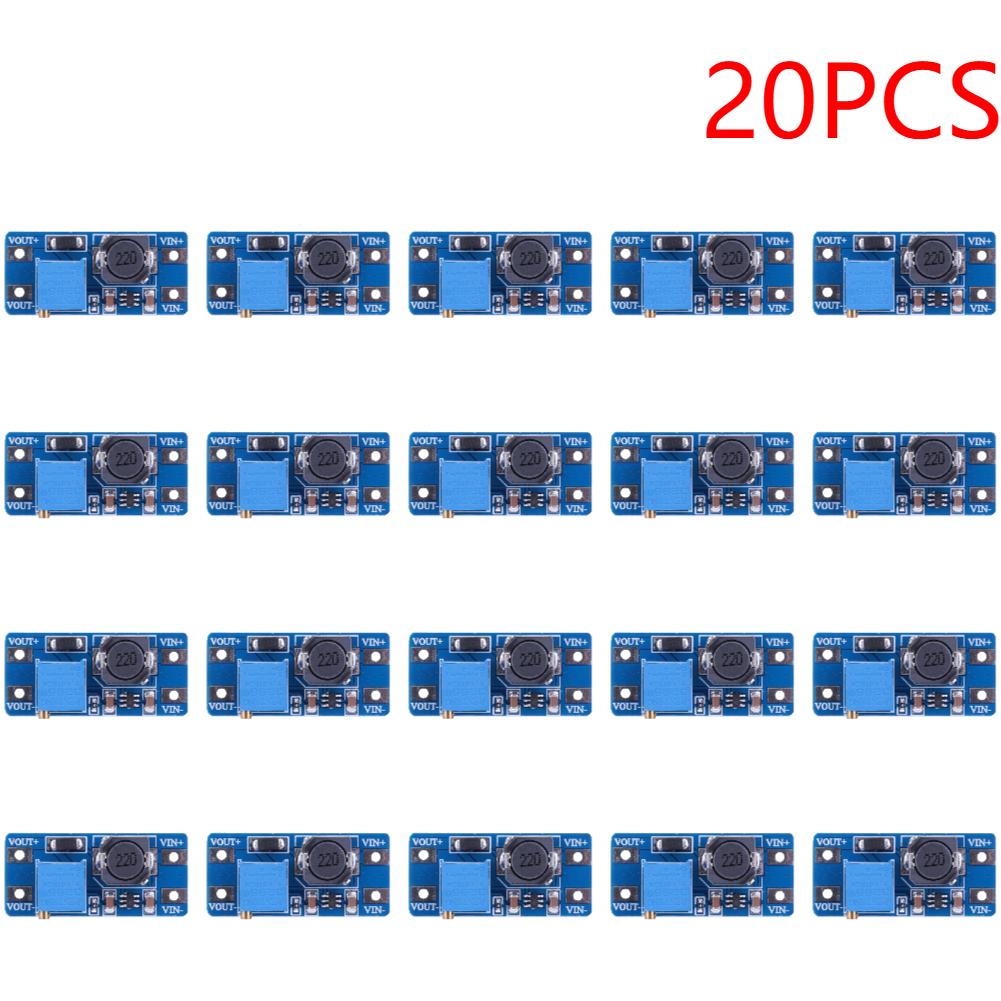 2-20pcs MT3608 Adjustable Boost Module DC-DC Step Up Converter Module 2A Max 2V-24V To 5V 9V 12V 28V Booster Power Supply Board