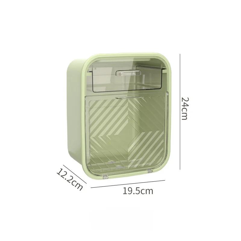 Wall Mounted Tissue Box Toilet Paper Container Holder Bathroom Organizer Accessories Drawer Roll Paper Shelf Luxury Storage Box