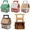 10PCS House Shape Gift Box Kraft Paper Christmas Tree Pendant  Christmas Party Decoration