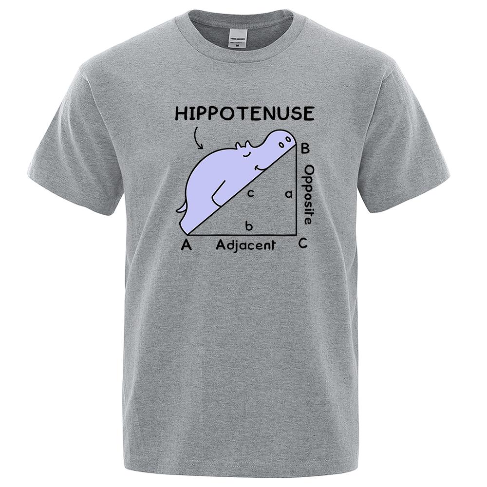 Cotton Tee Hippotenuse Opposite Adjacent Funny Printed Men Women T Shirts Trigonometric Functions Cotton Short Sleeve Streetwear T-shirt