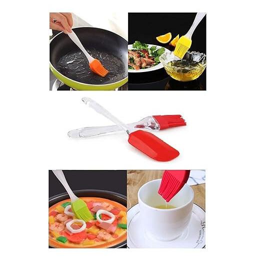 Silicon Spatula Oil Brush Set- Multipurpose Non-Sticky Small Basting Brush Multi JL156272597518