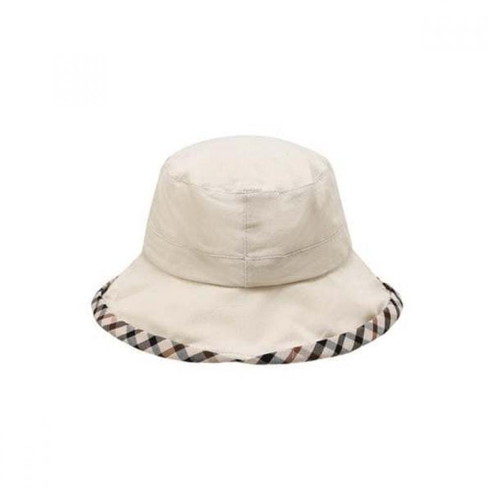 Daks Ivory Check Cotton Linen Blend Bucket Hat Dbhe4f123i2