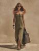 European and American independent station summer new fashion temperament casual split solid color suspender dress women's clothing