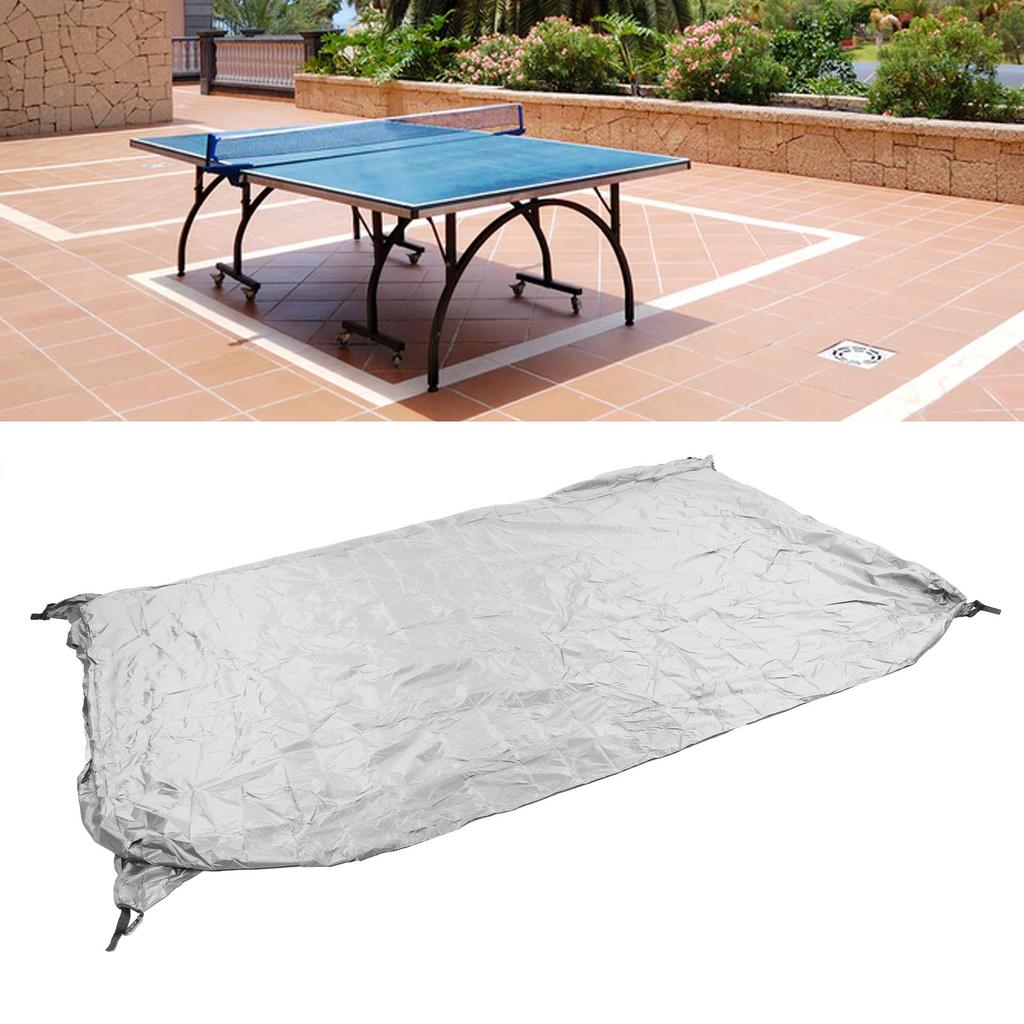 Table Cover Outdoor Waterproof Dustproof Silver Coating Table Tennis Cover for Courtyard Terrace
