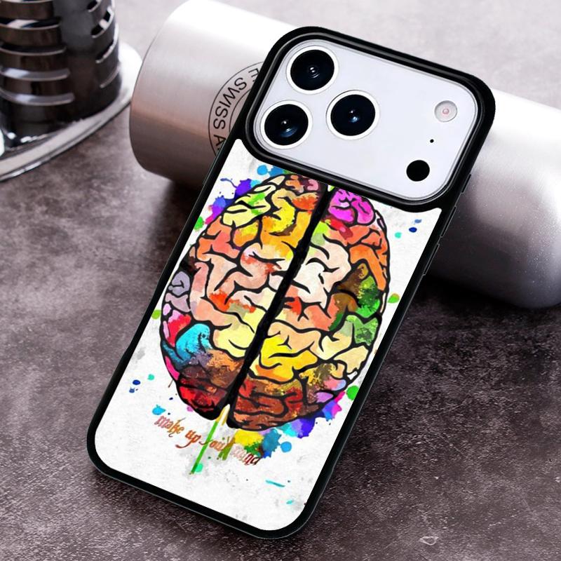 Human Organs Brain Phone Case for iPhone 17 16 15 Pro Max Air 14 13 12 11 Plus Shockproof Cover