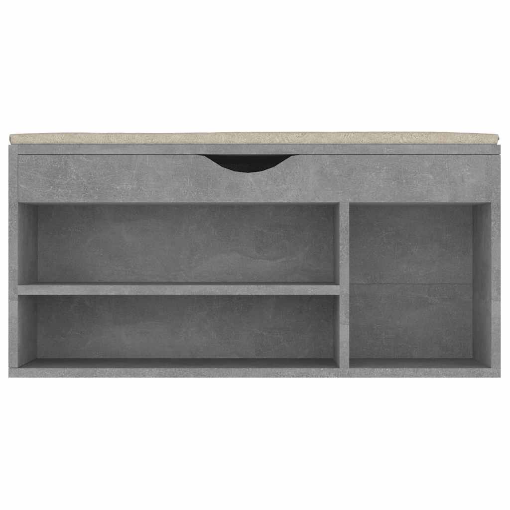 Vidaxl Ławka Na Buty Z Poduszką, Szarość Betonu, 104X30X49 Cm