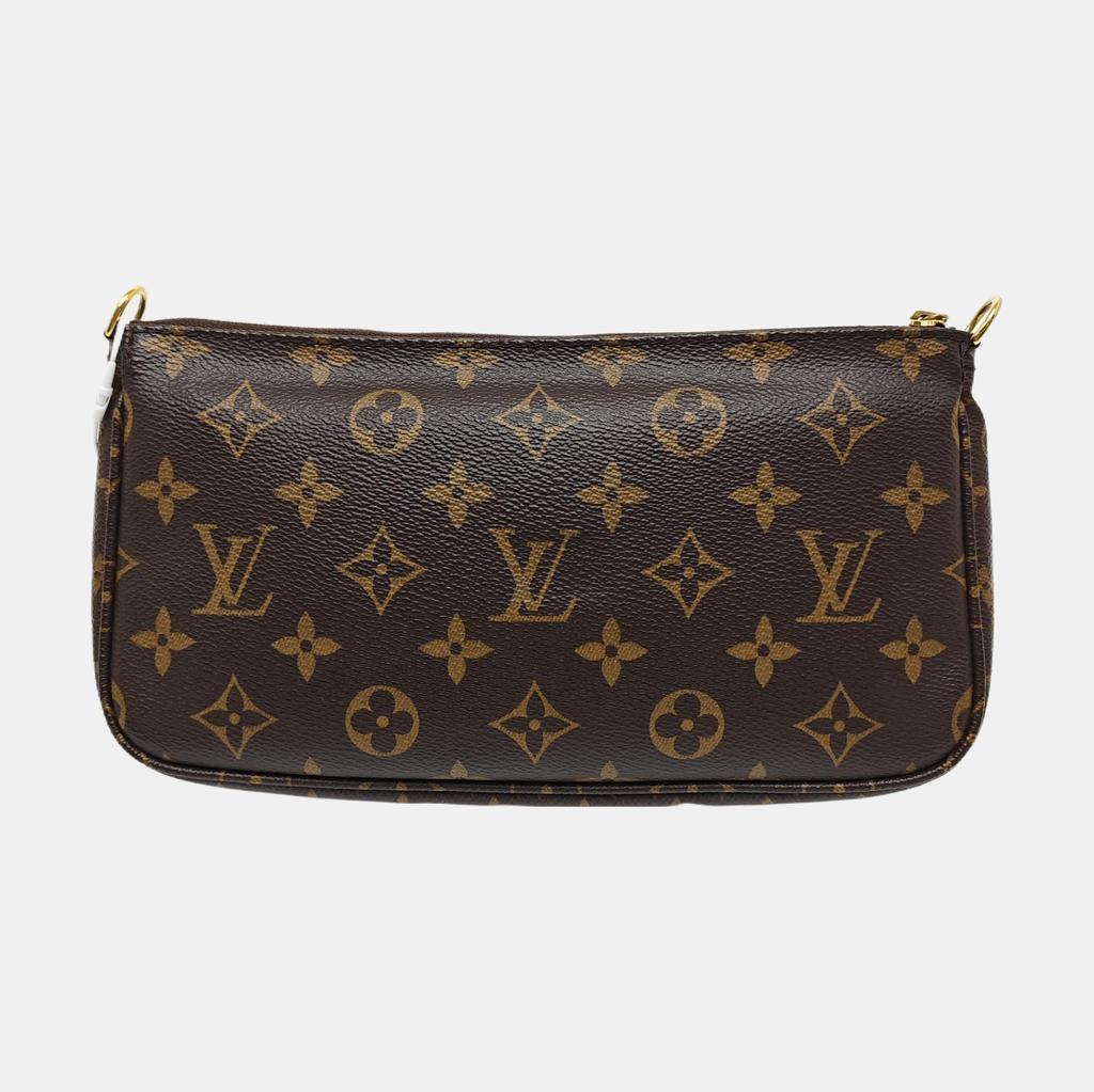 [Použité] Multi Pochette Accessoires Řetízková Monogramová Pět-v-jednom Kombinovaná Taška Potahované Plátno Kůže Mahjong Taška Podpažní Ruční - Velmi Dobrý #1GED4F6