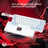 K61 61 Keys Ribbon Wired Mechanical Keyboard Red Blue Switch Ice Blue Backlight Type-C Portable Full Key Rollover Gaming Keypad