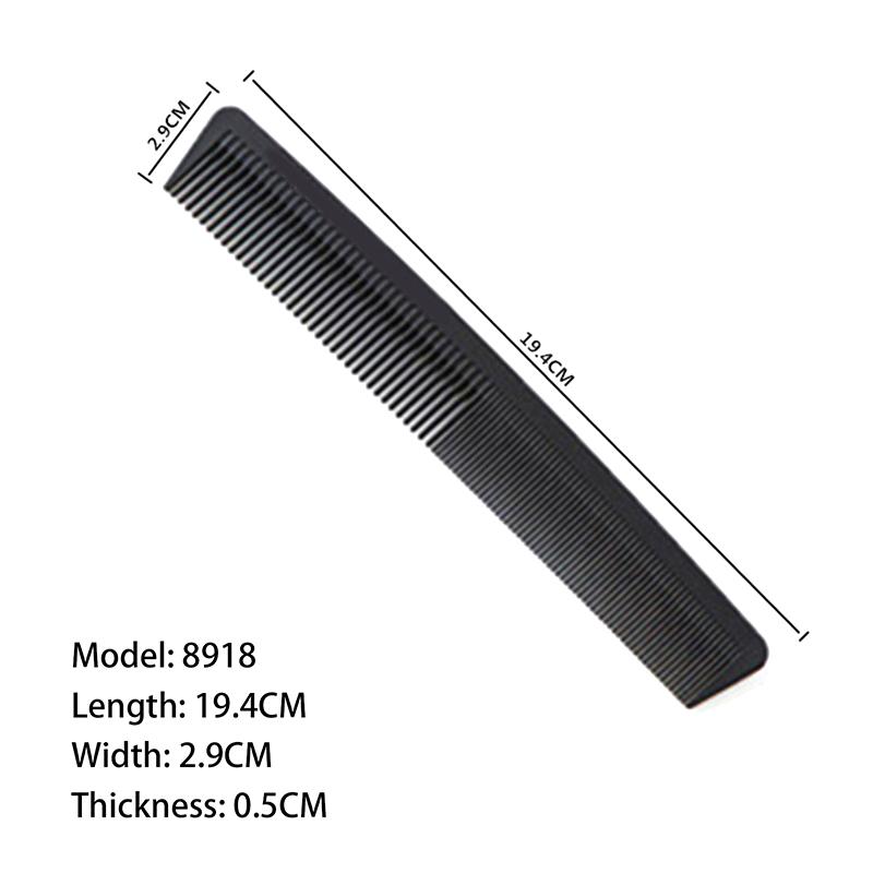 Black Professional Hair Cutting Comb Anti-Static Flat Head Cutter Comb Finetooth Haircut Brush Salon Tools Barber Hair Accessor