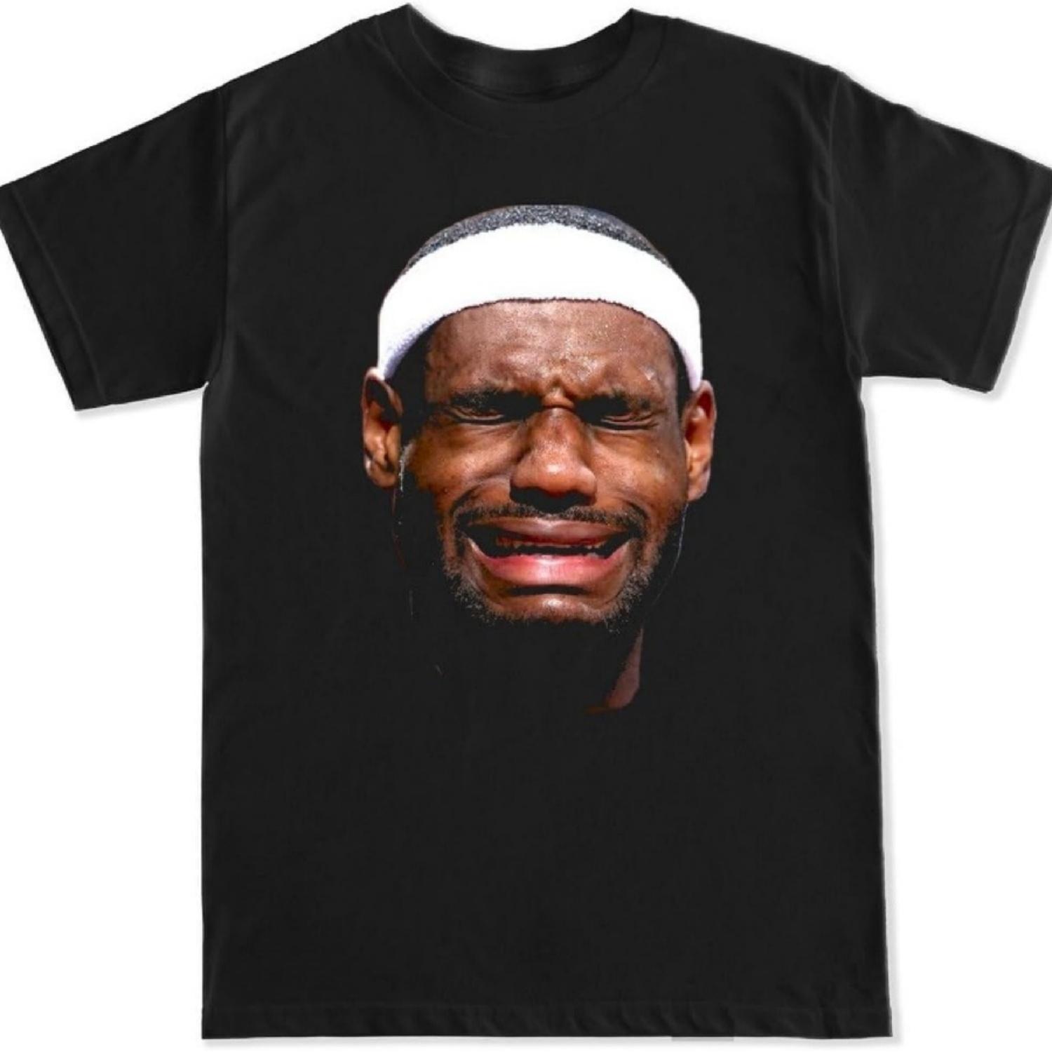 

FTD Apparel Men s Bron Crying Face T Shirt XXXXXL чёрный