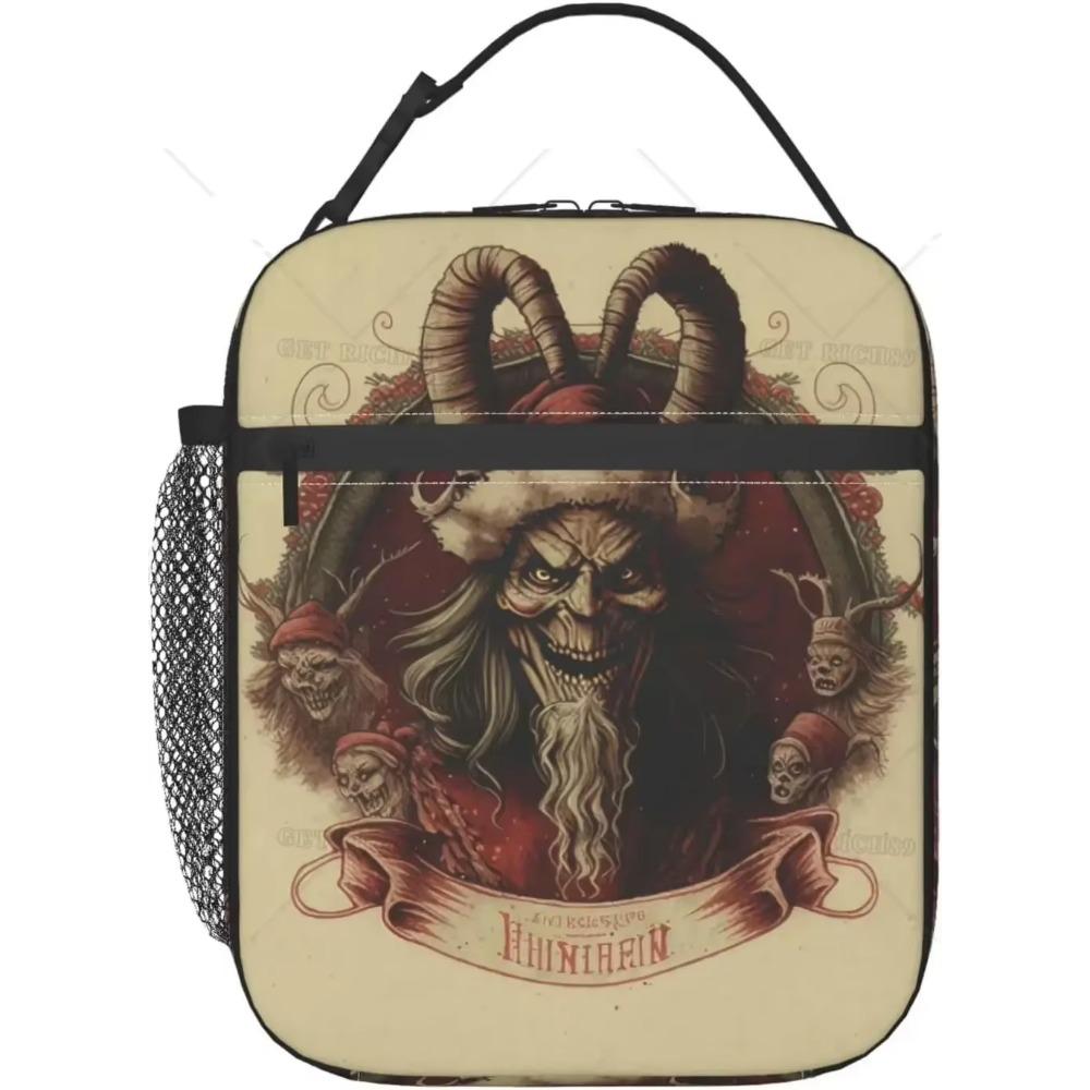 Geantă de prânz izolată Crucea Templierilor - Cutie de prânz portabilă reutilizabilă neagră - Geantă termică pentru prânz pentru femei bărbați birou muncă călătorie