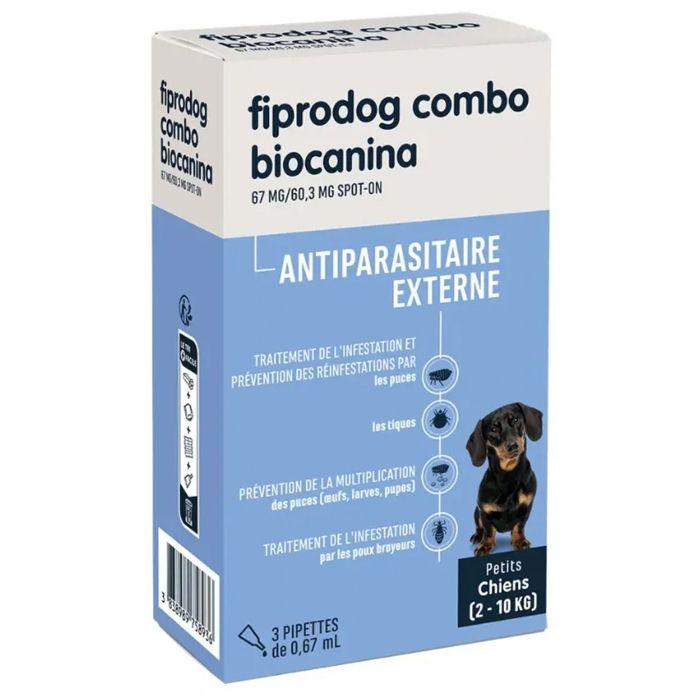 Biocanina Fiprodog Combo Petits Chiens De 2-10 Kg 3 Pipettes