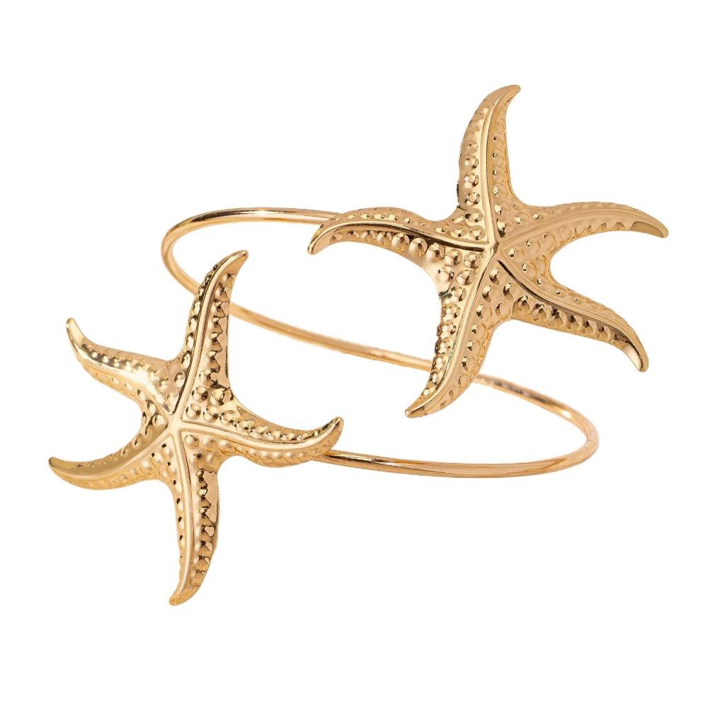 Metal Wide Open Bangle Multi Style Flower Bracelet Stylish Opening Arm Bracelet  Hand Jewelry